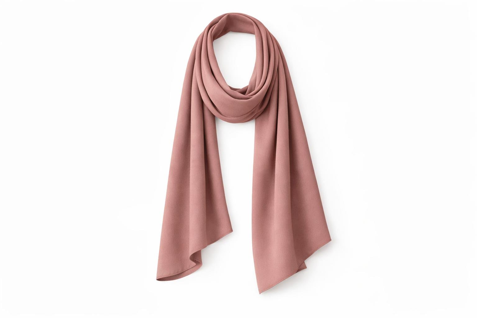 SITRA Gül Kurusu Medine İpeği Şal 75×200 cm – Kaymaz Tok Duruşlu Tesettür Şal