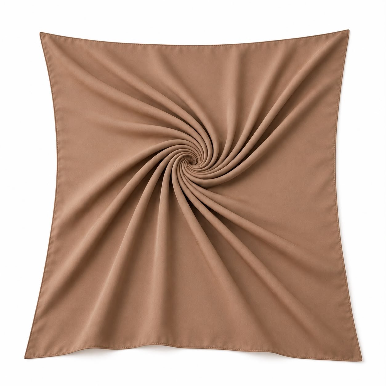 SITRA Sütlü Kahve Medine İpeği Eşarp 110×110 cm – Tok ve Kolay Şekil Alan Kare Eşarp